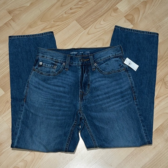 Old Navy Loose Blue Jeans Size 28x28 NWT - Picture 4 of 7